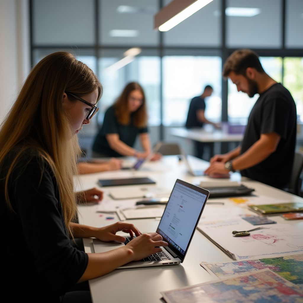 Graduados trabajando en la industria del diseño